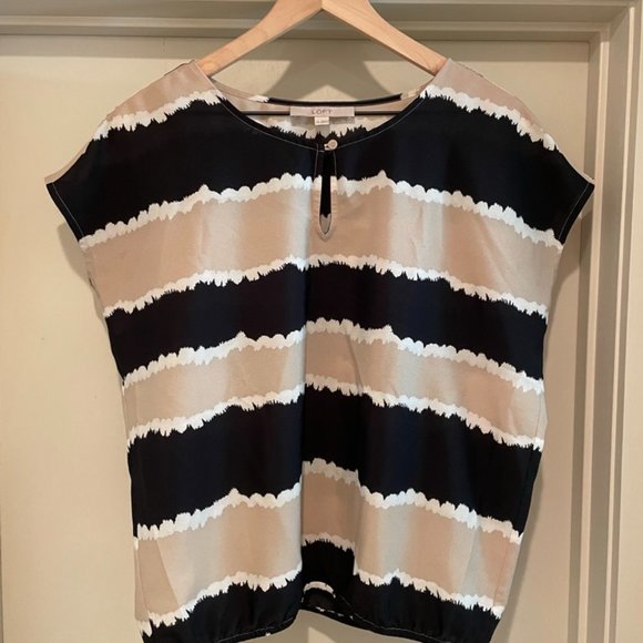 LOFT Dip-Dyed Top with Keyhole Neckline size XS - Picture 1 of 5